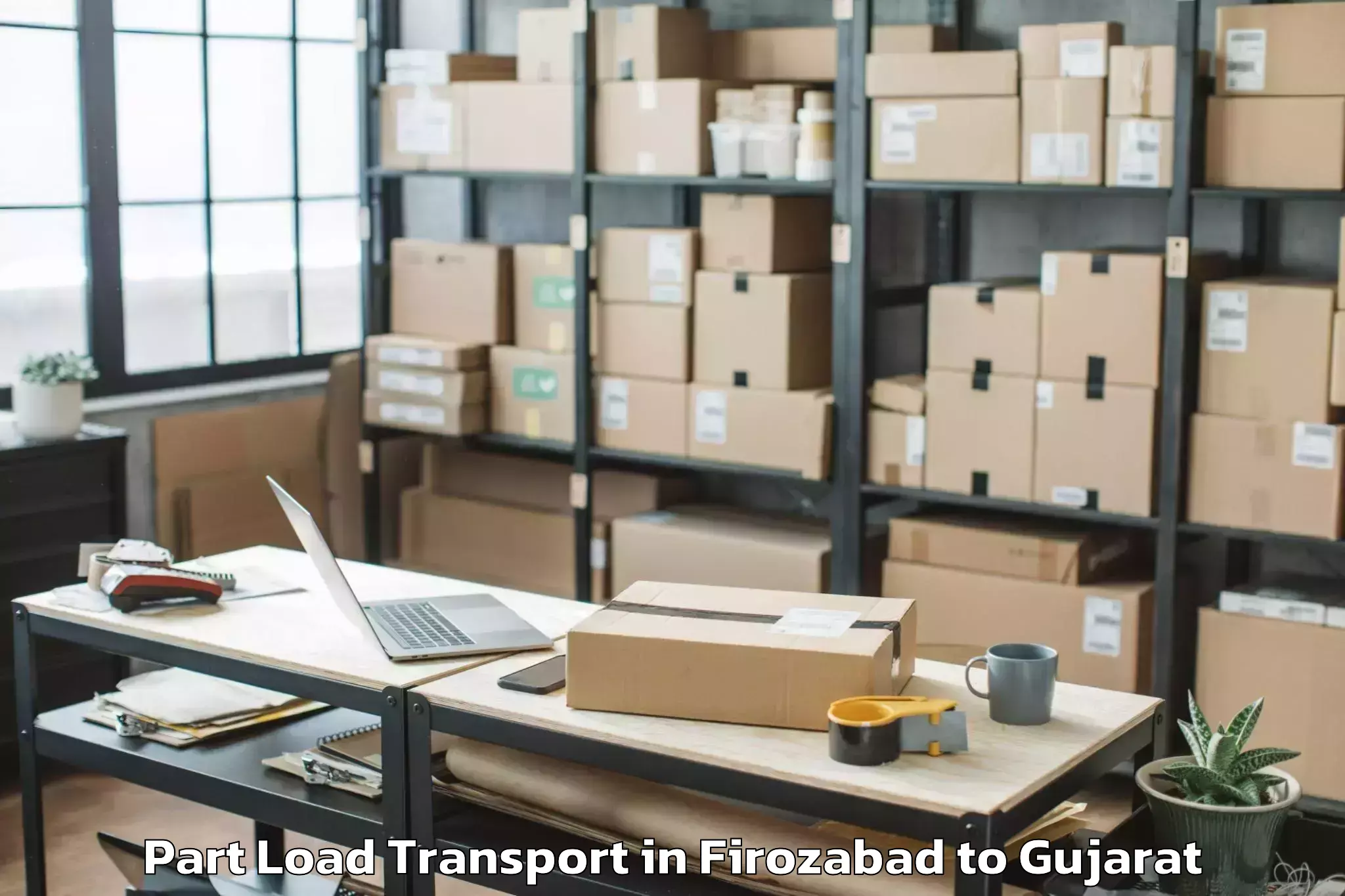 Firozabad to Ahmadabad City Part Load Transport